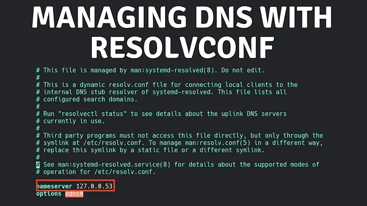 Managing DNS With resolvconf