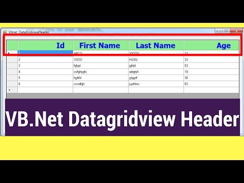 VB.Net Datagridview Header Using Visual Studio [ with source code ]