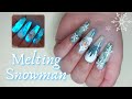 Melting Snowman Christmas Nail Art 2021 | Lazy Girl Method Nails with Polygel ⛄