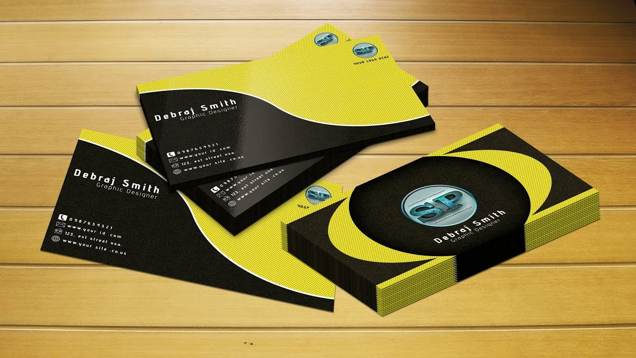 how to make modern stylish business card design photoshop stylish business cards