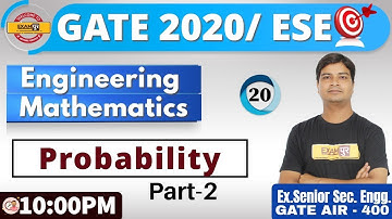 Class-20|| GATE 2020/ ESE || Engineering   Mathematics || By Jitendra Sir || Probability Part-2