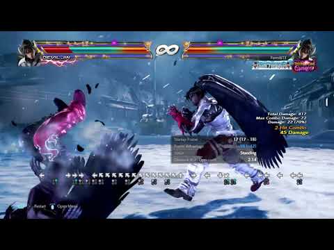 Devil Jin EWGF or Sidestep+2 to f,f+4 Simple Very Damaging Staple Combos v5 Tekken 7 20230427192712