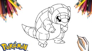 Como Desenhar O Pokémon Alolan Sandshrew How To Draw Alolan Sandshrew Pokemon