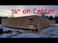 Framing the homestead farm house in the winter living off the grid on an idaho homestead