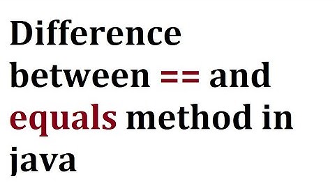 Difference between == and equals method in java | Java interview question answer