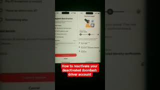 How to reactivate your deactivated doordash driver account #doordash #doordasher #doordarshan #gig
