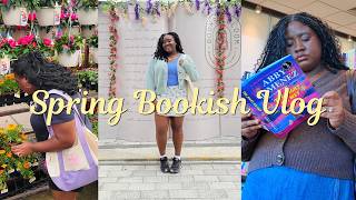 bookish spring days 🌷 book fest, bookstore trips, library hauls & starting an herb garden