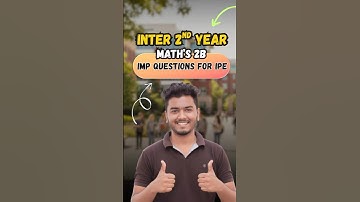 Maths 2B Imp Questions for IPE 2026 #maths2b #inter #intermediate #ipe