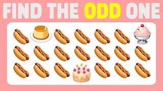 【Easy, Medium, Hard Levels】How Good Are Your Eyes? Food Edition 🍕🍔🍦 Find the ODD emoji out  #9