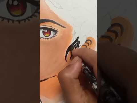 Radha rani Ghibli art 😊❤️#art #drawing #littleradhe #painting #song