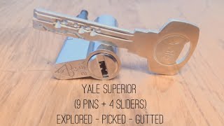 (10) Yale Superior (9 pins + 4 sliders) explored, picked and gutted