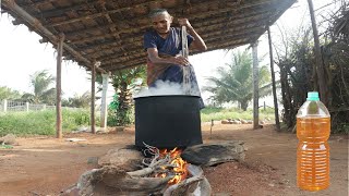 CASTOR OIL|HOME MADE CASTOR OIL prepared by GRANDMA|countryfoodcooking