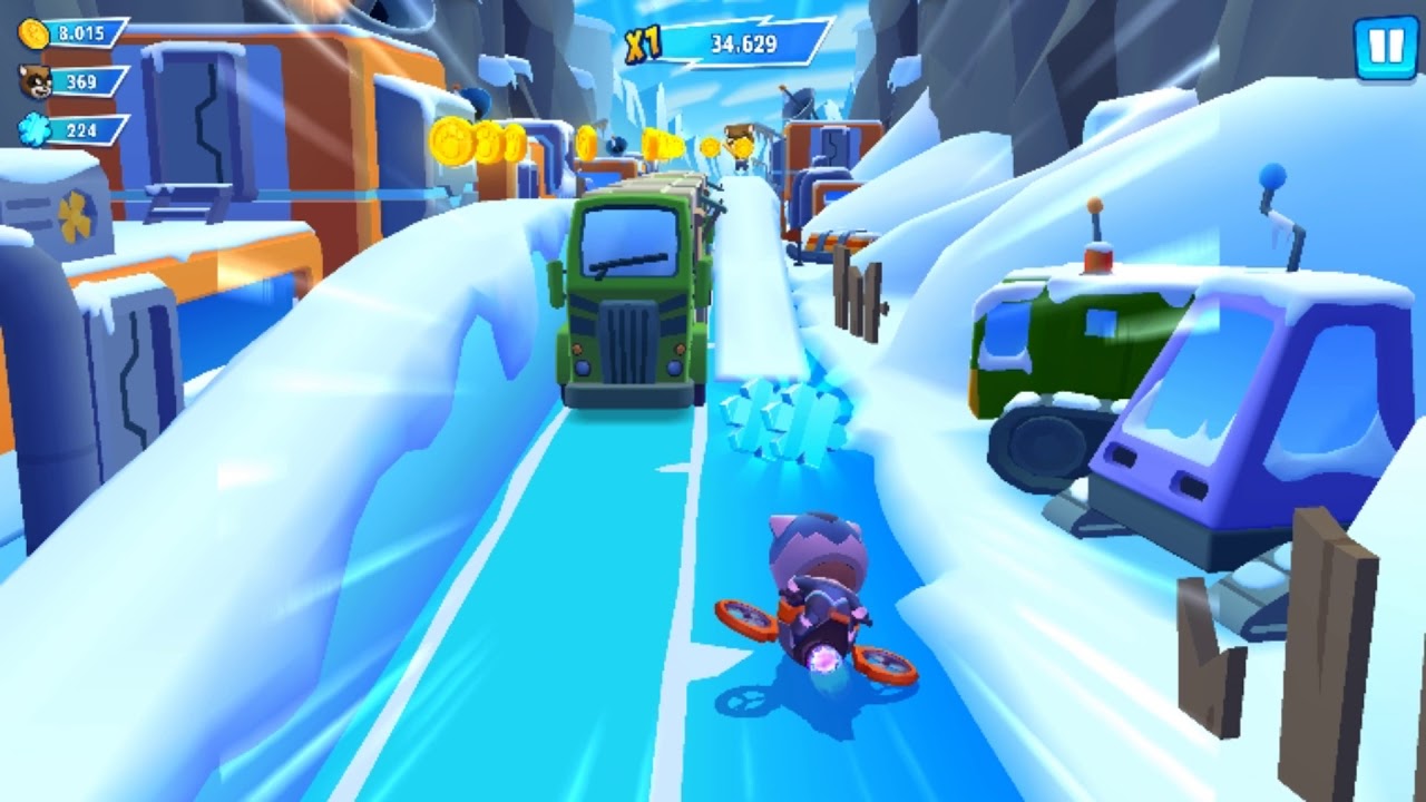 Talking Tom Hero Dash Hovercraft Glitch In Ice World