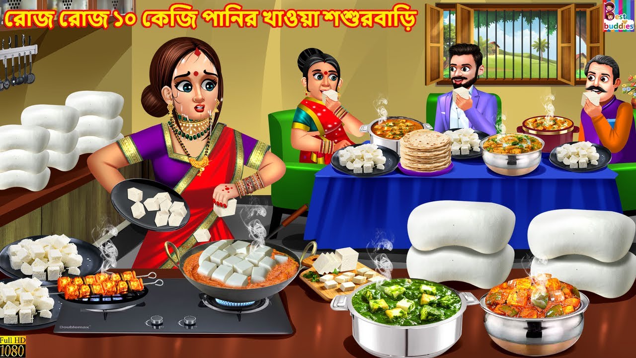 Roj roj 10 kg ponir khaoa sasurbari | Bengali Stories | Bengali Moral Story | Bengali Cartoon |Story