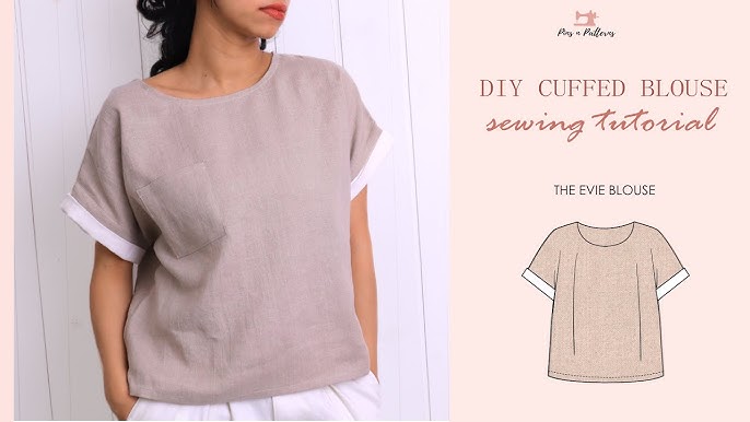 How to sew a loose fitting linen top with self drafted pattern 