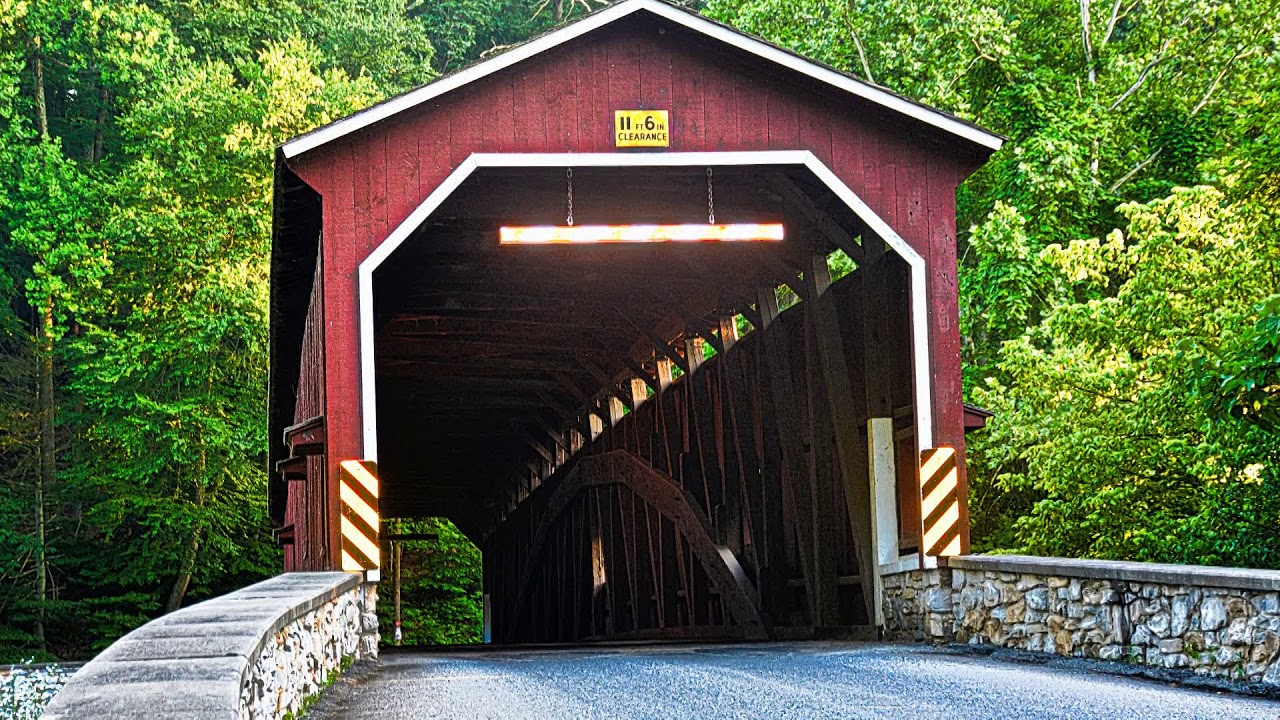 Colemanville Covered Bridge Lancaster Pennsylvania Youtube