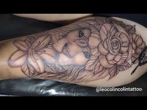 Tattoo Floral Leão tattoo Tattoo feminina