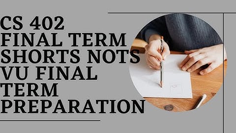 Cs 402 Short Nots final Term/Cs402 final Term preparation