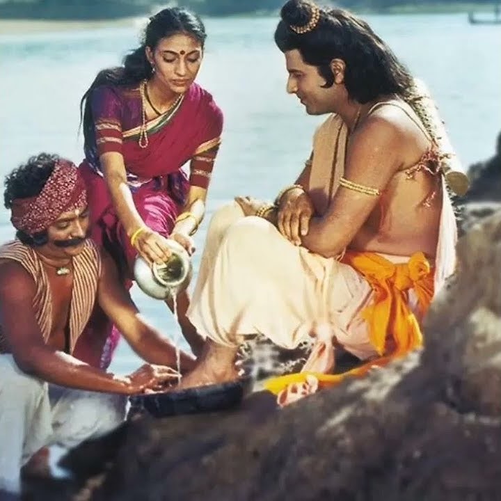 श्री राम और केवट।।नदी पार।।रामायण का प्यारा प्रसंग।। जय श्री राम।।🚩🙏🚩🙏।