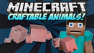 Minecraft | CRAFTABLE ANIMALS & MOBS MOD! | Craft the ENDER DRAGON! [1.4.7]