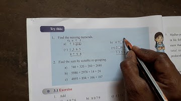 4th Maths: Unit 3: Additions. Exercise: 3.5