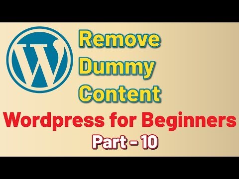 Remove Dummy Content - WordPress for Beginners