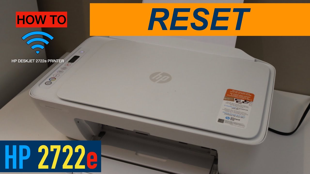 HP DeskJet 2722e Reset To Defaults.