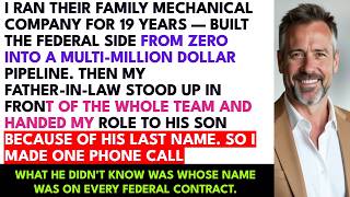 My Father-In-Law Replaced Me With His Son After 19 Years—I Left And Took Every Federal Contract W…