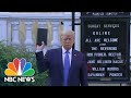 President Donald Trump Faces Criticism After Church Visit | NBC Nightly News