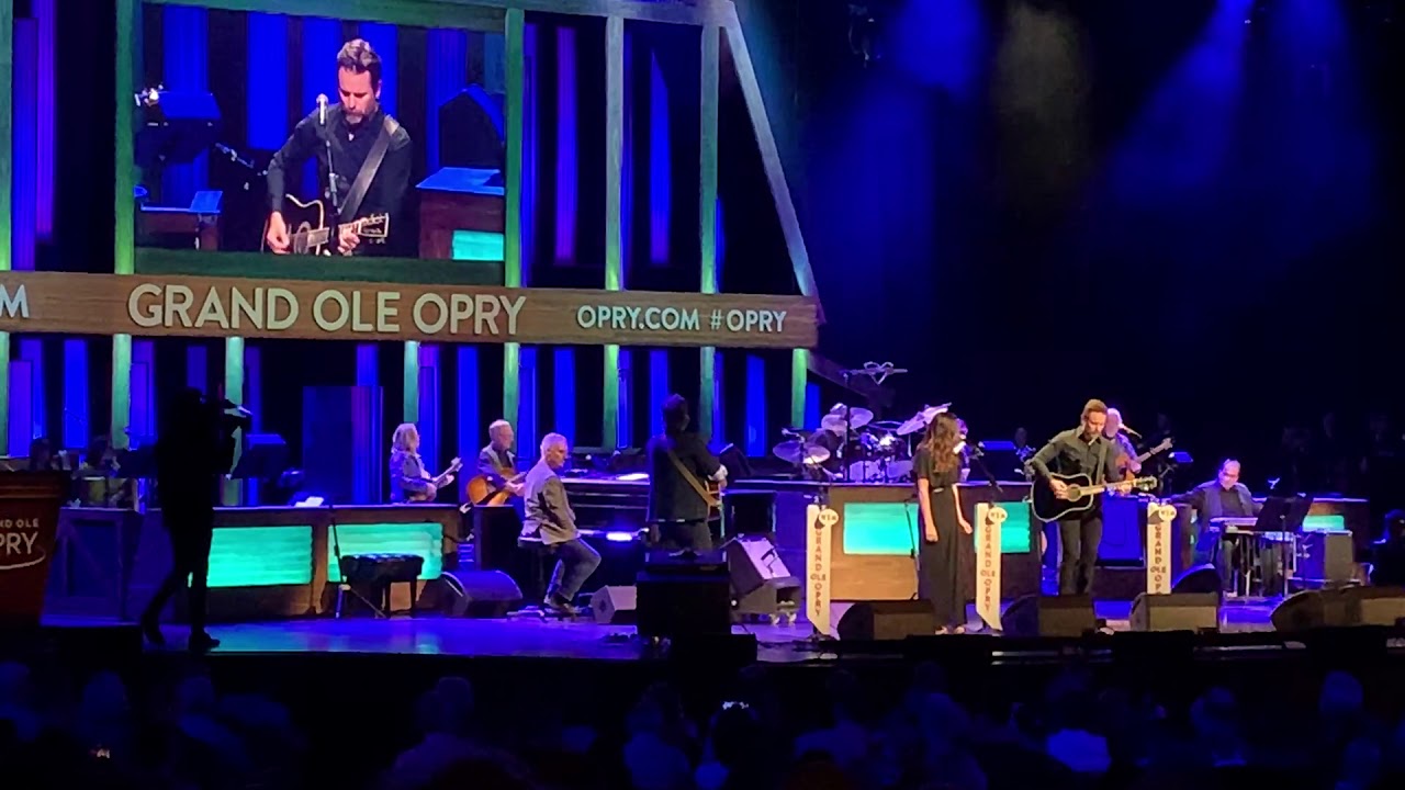 Charles Esten & LaLa Deaton & Andrew Rollins performing a duet they wrote on Grand Ole Opry