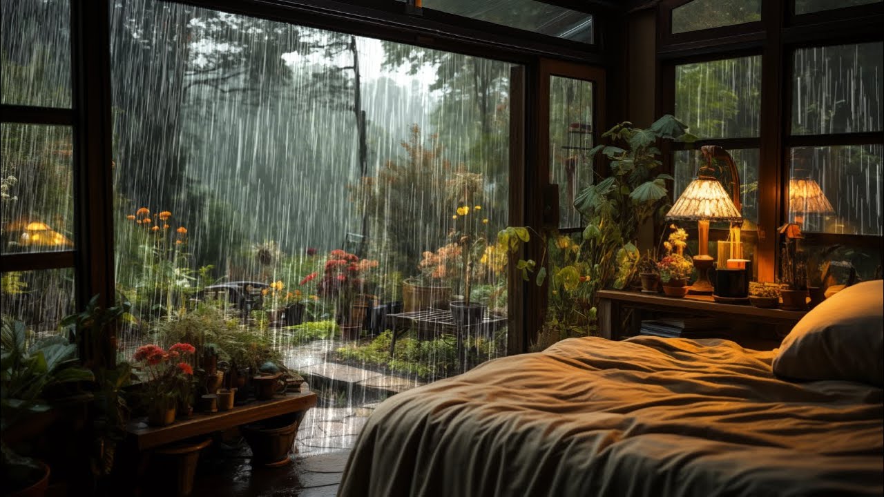 【2M VIEWS】 Soothing Rain Sounds🌧️ | Come in to the bed and close your eyes to feel the rain😴