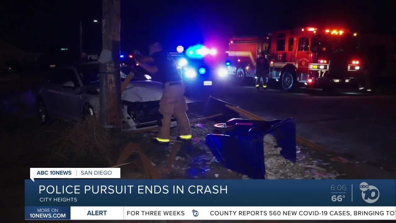 Police pursuit ends in a violent crash - YouTube