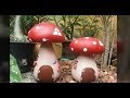 como fazer cogumelos para decorar jardins