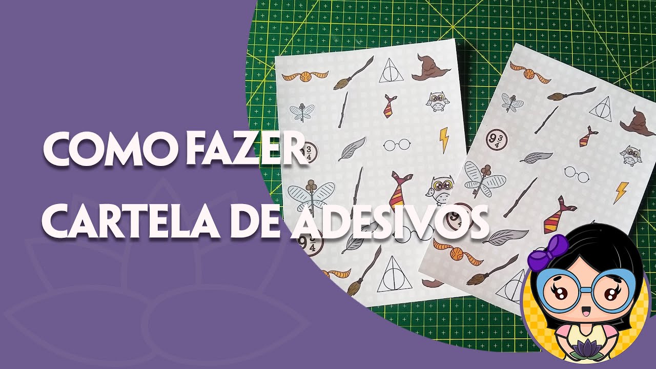 Como fazer cartela de adesivos