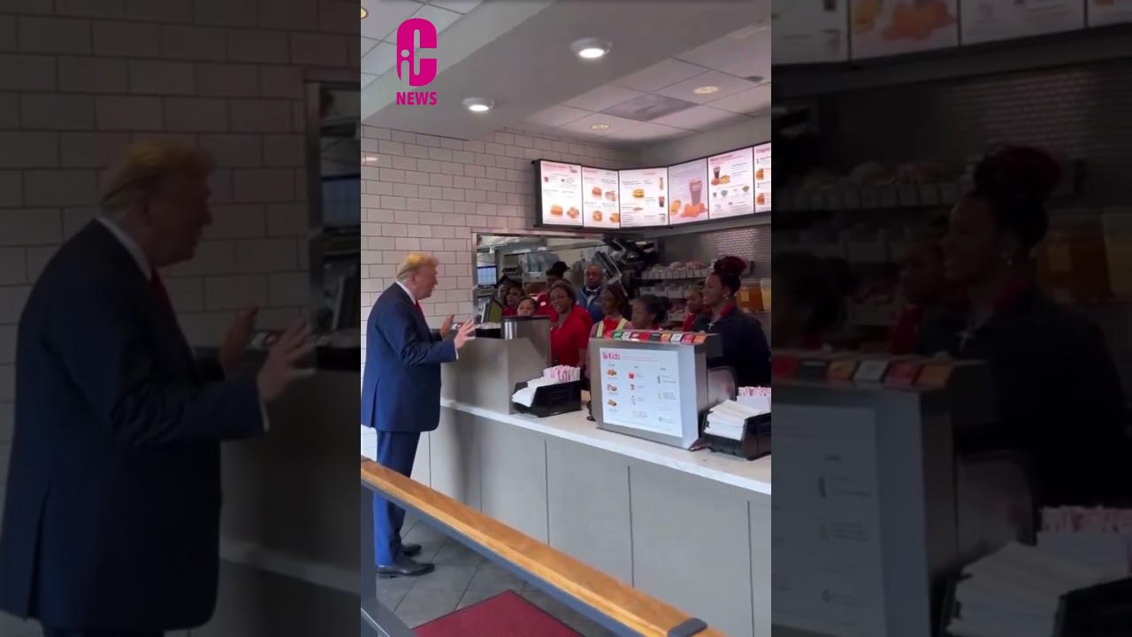 DONALD TRUMP 🍔 ORDERING HUGE FAST FOOD ORDER 🍴#Trump #FastFood #Celebrity #celebritynews #funny
