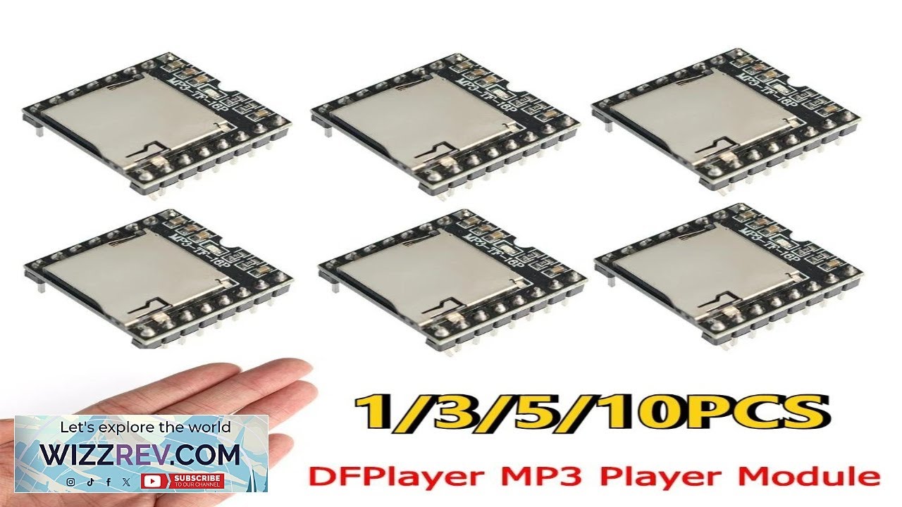 1 10 шт. Мини-модуль DFPlayer Mini MP3, комплект 16-битных TF-карт, U-диск