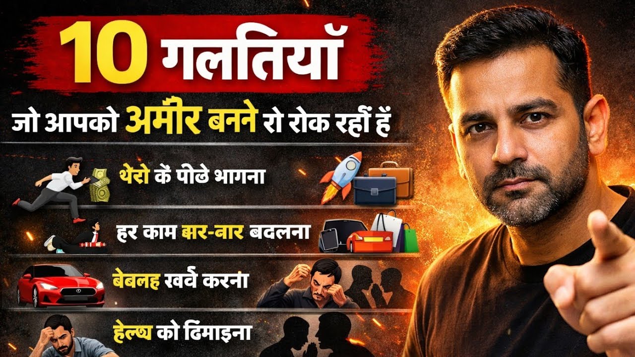 10 Mistakes That Keep You Poor | Rich Mindset Psychology (Hindi) | Cosmic Dominion