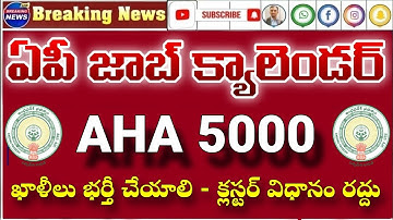 AP job calendar latest update today| AHA 5000 vacancies| appsc job calendar latest update today 