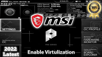 Virtualisatie inschakelen op een MSI-moederbord || Virtualisatie inschakelen in MSI in MSI BIOS 2022