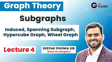 Graph Theory Lecture 4 - Induced Subgraphs, Hypercube Graph, Wheel Graph | Deepak Poonia | Goclasses