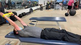 Supine Band Resisted Shoulder Flexion