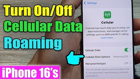 iPhone 16/16 Pro Max: How to Turn On/Off Cellular Data Roaming