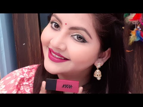 Nykaa ultra matte lipstick shade Razia review | dark lipstick for Indian skin tone | bridal lipstick