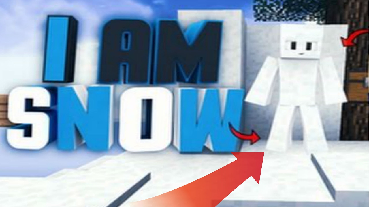 I AM SNOW! - Minecraft PE SKYWARS TROLLING! (I AM STONE CHALLENGE!)