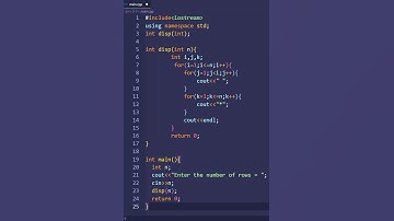 c++ program to print mirrored rhombus star pattern using function | PWOS #shorts