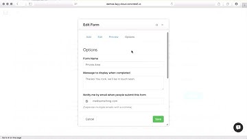 Making quick forms using concrete5