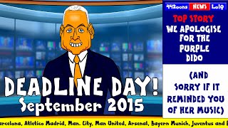 Deadline Day 2015 - Cartoon Funny Sky Sports Jim White Parody Man Utd Liverpool Chelsea