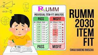 2. Explanation of The Individual Item Fit Output in RUMM2030