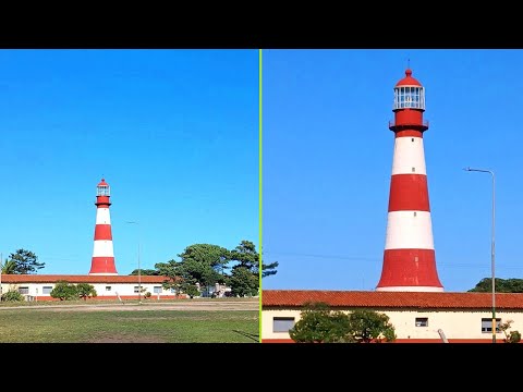 The lighthouse of "Punta mogotes", Mar del Plata city, Buenos Aires province, Argentina. April 2024.
