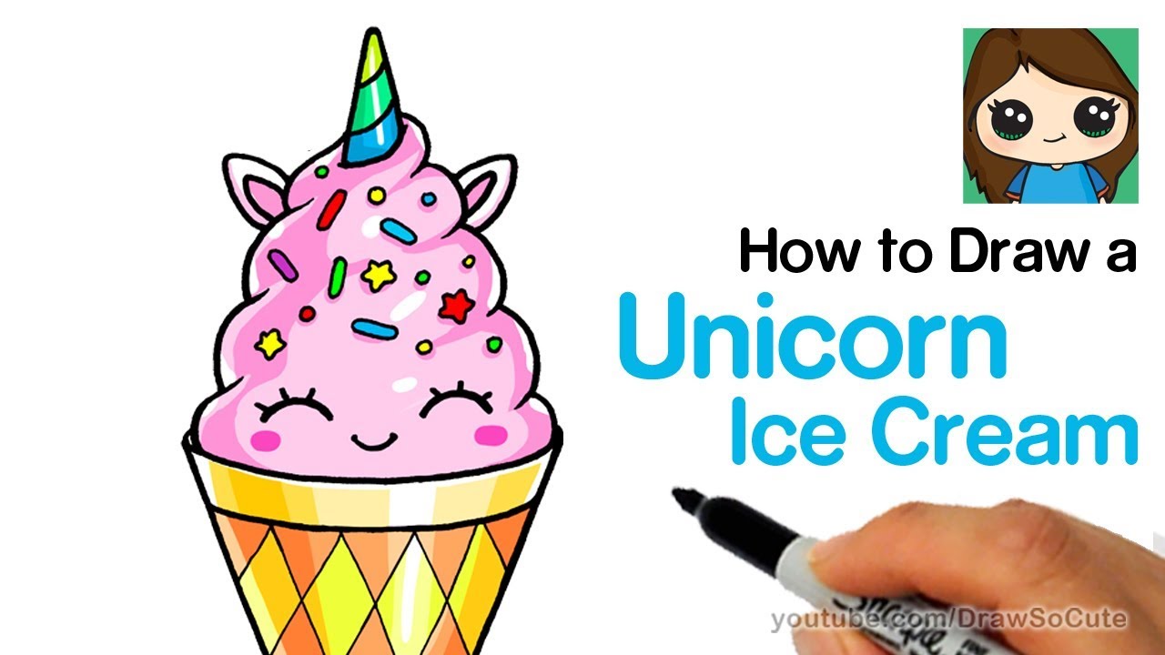 How to draw Cute Kawaii Ice Cream  Drawing to draw - Drawing to Draw 